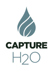 CaptureH20_FinalLogo_Color - Alliance for Water Efficiency Logo for Capture H2O featuring a teal stylized water droplet above the bold word 'CAPTURE' and 'H2O' beneath.